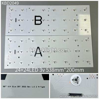 KBD2049 98 V14 Slim DRT Rev 0.5 A-Type/24+24-LED 3v538*200MM/ width