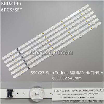 KBD2136 Z1-1 SSCY23-Slim Trident-50UR80-HKC(H5)A-S/6-LED 3V543MM 6PCS/SET