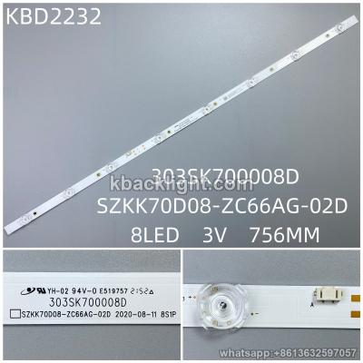 KBD2232 303SK700008D/SZKK70D08-ZC66AG-02D/8-LED 3V756MM