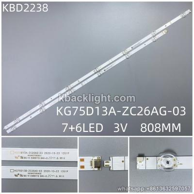 KBD2238 KG75D13A-ZC26AG-03/7+6-LED 3V808MM