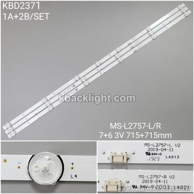 KBD2371 MS-L2757-L/R/7+6-LED 3V715+715mm 1A+2B/SET
