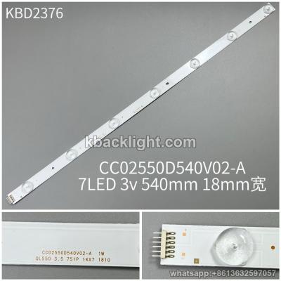 KBD2376 SS-B4-1CC02550D540V02-A/7-LED 3v540mm 18mm width
