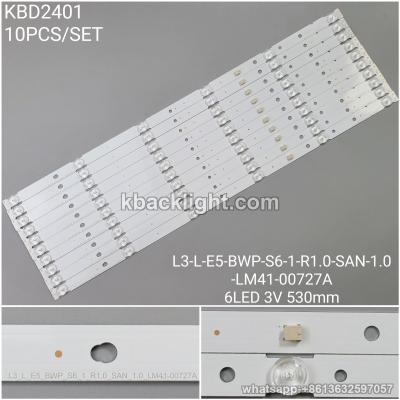 KBD2401 L3-L-E5-BWP-S6-1-R1.0-SAN-1.0-LM41-00727A/6-LED 3V530mm 10PCS/SET