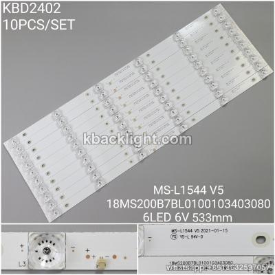KBD2402 MS-L1544 V5/18MS200B7BL0100103403080/6-LED 6V533mm 10PCS/SET