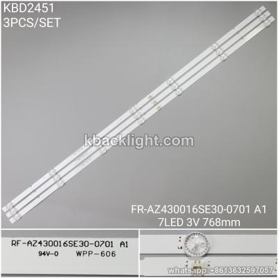 KBD2451 RF-AZ430016SE30-0701 A1/7-LED 3V 768mm 3PCS/SET