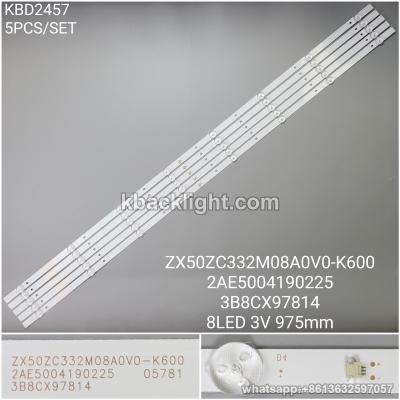 KBD2457 ZX50ZC332M08A0V0-K600/2AE5004190225/3B8CX97814/8-LED 3V 975mm 5PCS/SET
