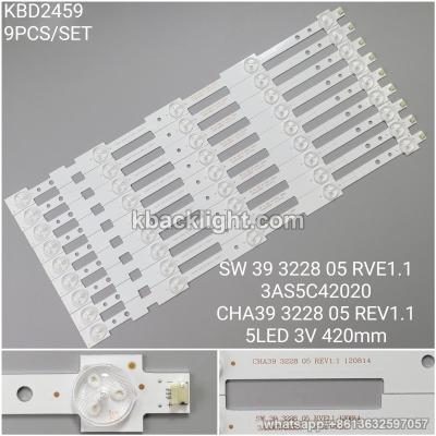 KBD2459 SW 39 3228 05 RVE1.1/3AS5C42020/CHA39 3228 05 REV1.1/5LED 3V 420mm 9PCS/SET C 5-1