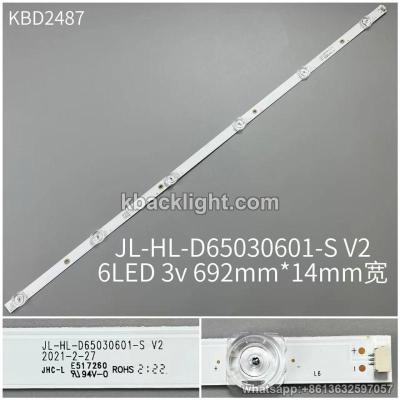 KBD2487 JL-HL-D65030601-S V2/6L LED 3v692mm*14mm width