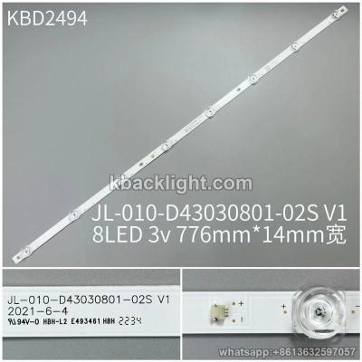 KBD2494 JL-010-D43030801-02S V1/8-LED 3v776mm*14mm width
