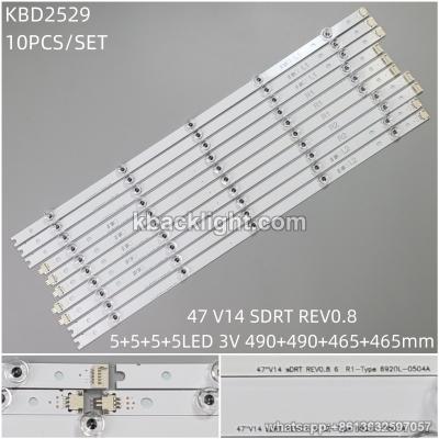 KBD2529 L4-3 47 V14 SDRT REV0.8/ 5+5+5+5-LED 3V490+490+465+465mm （3L1+3R1+2L2+2R2)/SET