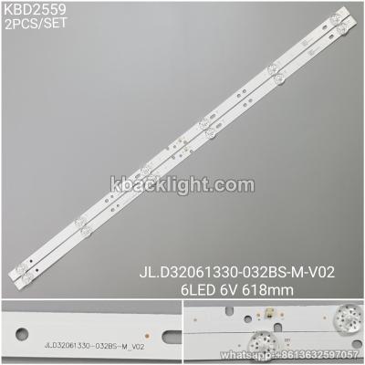 KBD2559 JL.D32061330-032BS-M-V02/6-LED 6v 618mm 2PCS/SET