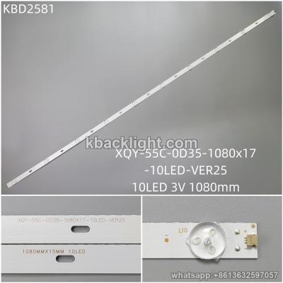 KBD2581 1080MMx15MM 10LED/XQY-55C-0D35-1080x17-10LED-VER25/10-LED 3v1080mm
