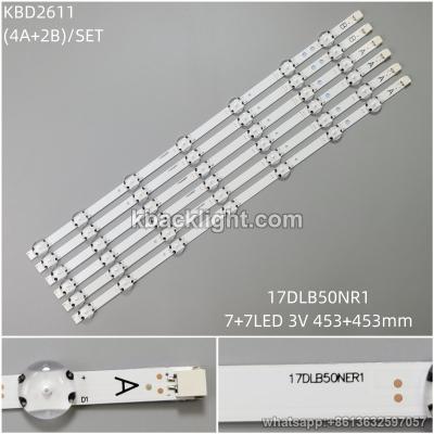 KBD2611 17DLB50NR1/7+7-LED 3V453+453mm 4A+2B/ SET