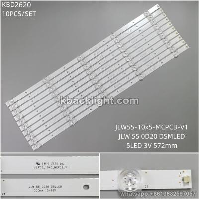 KBD2620 JLW55-10X5-MCPCB-V1/JLW 55 0D20 DSMLED/5-LED 3v572mm 10PCS/SET