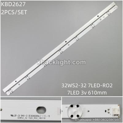 KBD2627 32WS2-32 7LED-RO2/7-LED 3v610mm 2PCS/SETG2_2
