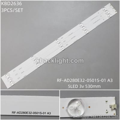 KBD2636 RF-AD280E32-0501S-01 A3/5-LED 3v530mm 3PCS/SET