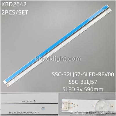 KBD2642 SSC-32LJ57-5LED-REV00/SSC-32LJ57/ aluminum plate 5-LED 3v590mm 2PCS/SET
