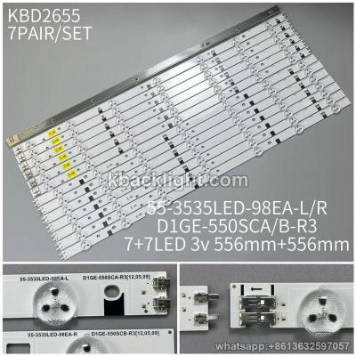 KBD2655 35-3535LED-98EA-L/R/D1GE-550SCA/B-R3/7+7LED3v556mm+556mm 7 PAIRS/ SET