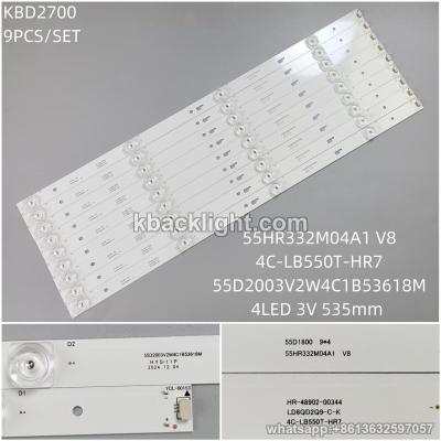 KBD2700 11.5V/55HR332M04A1 V8/4C-LB550T-HR7/55D2003V2W4C1B53618M/4-LED 3V535mm 9PCS/SET
