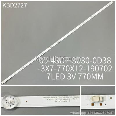 KBD2727 05-43DF-3030-0D38-3X7-770X12-190702/7-LED 3V770MM 3PCS/SET