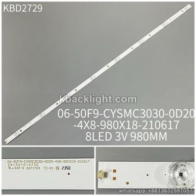 KBD2729 06-50F9-CYSMC3030-0D20-4X8-980X18-210617/8-LED 3V980MM