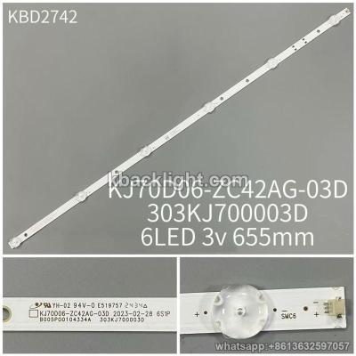 KBD2742 KJ70D06-ZC42AG-03D/303KJ700003D/6-LED 3v655mm
