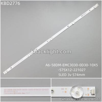 KBD2776 A6-58DM-EMC3030-0D30-10X5-575X12-221027/5-LED 3v574mm
