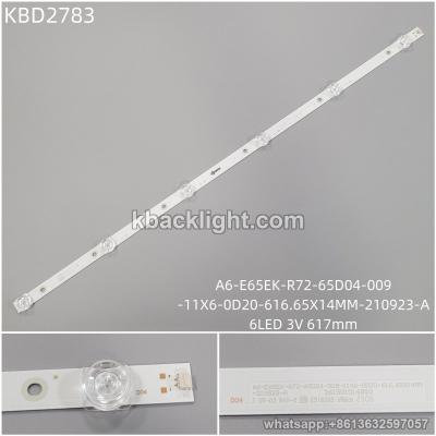 KBD2783 A6-E65EK-R72-65D04-009-11X6-0D20-616.65X14MM-210923-A/6-LED 3V617mm