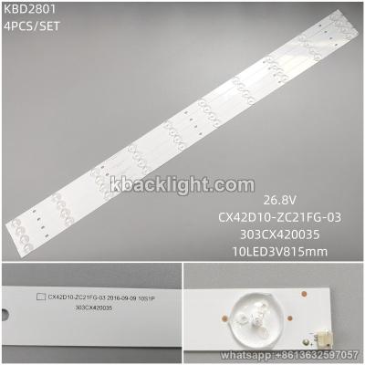 KBD2801 26.8V/CX42D10-ZC21FG-03/303CX420035/10-LED 3V815mm 4PCS/SET