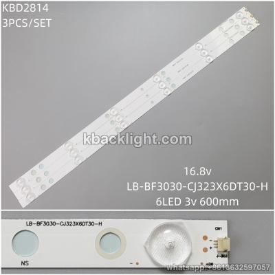 KBD2814 16.8v/ LB-BF3030-CJ323X6DT30-H/6-LED 3v600mm 3PCS/SET