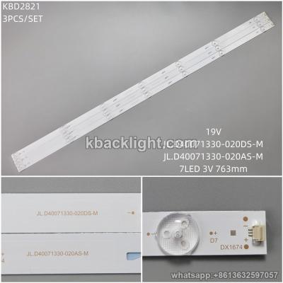 KBD2821 19V/JL.D40071330-020DS-M/JL.D40071330-020AS-M/7-LED 3V763mm 3PCS/SET