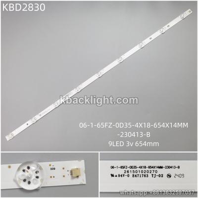 KBD2830 06-1-65FZ-0D35-4X18-654X14MM-230413-B/9-LED 3v654mm