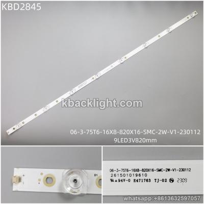 KBD2845 06-3-75T6-16X8-820X16-SMC-2W-V1-230112/9-LED 3V820mm