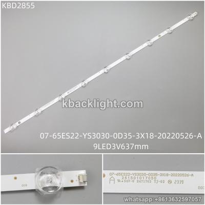 KBD2855 07-65ES22-YS3030-0D35-3X18-20220526-A/9-LED 3V637mm