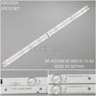 KBD2924 RF-AZ320E30-0601S-12 A2/6-LED 3V567mm 2PCS/SET