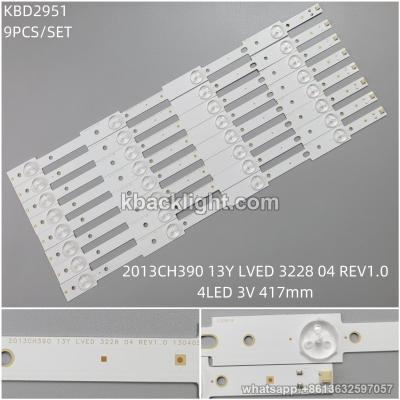 KBD2951 2013CH390 13Y LVED 3228 04 REV1.0/4-LED 3V417mm 9PCS/SET