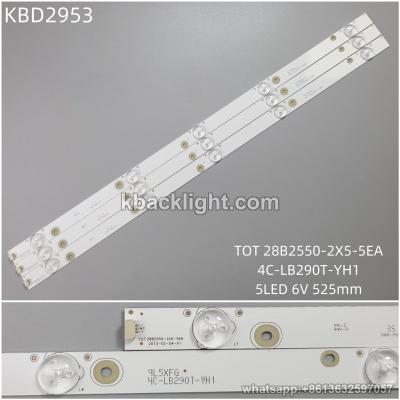 KBD2953 TOT 28B2550-2X5-5EA/4C-LB290T-YH1/5-LED 6V525mm
