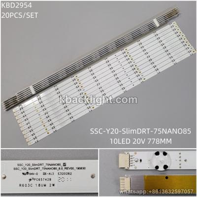 KBD2954 SSC-Y20-SlimDRT-75NANO85/10-LED 20V778MM 20PCS/SET
