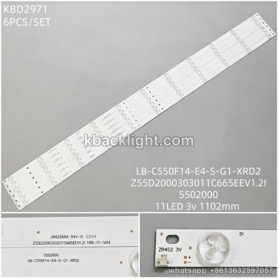 KBD2971 LB-C550F14-E4-S-G1-XRD2/Z55D2000303011C665EEV1.2I/5502000/11-LED 3v1102mm 6PCS/SET