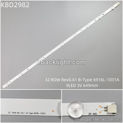 KBD2982 32 ROW Rev0.61 B-Type 6916L-1031A/9-LED 3V649mm 4PCS/SET