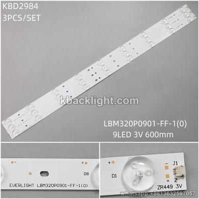 KBD2984 LBM320P0901-FF-1(0)/9-LED 3V600mm 3PCS/SET