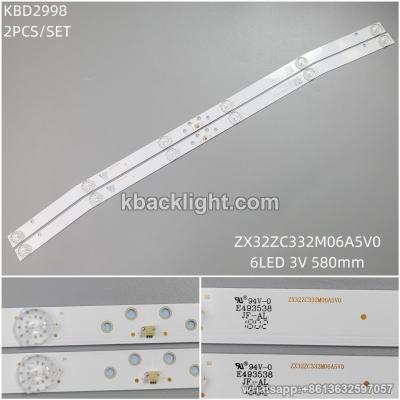 KBD2998 ZX32ZC332M06A5V0/6-LED 3V580mm 2PCS/SET