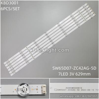 KBD3001 SW65D07-ZC42AG-5D/7-LED 3V629mm 6PCS/SET