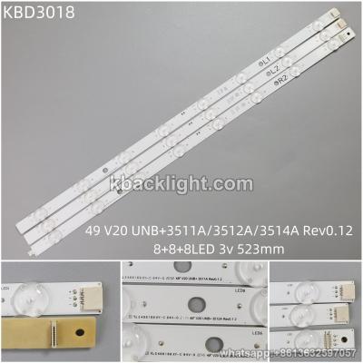 KBD3018 49 V20 UNB+3511A/3512A/3514A Rev0.12/ 8+8+8-LED 3v523+523+523mm