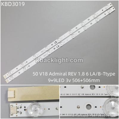 KBD3019 50 V18 Admiral REV 1.8 6 LA/B-Ttype/ 9+9-LED 3v506+506mm