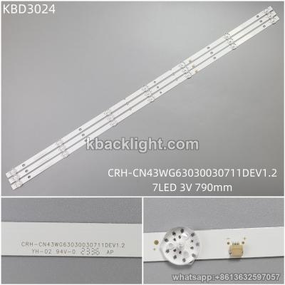 KBD3024 CRH-CN43WG63030030711DEV1.2/7-LED 3V790mm