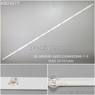 KBD3077 LB-GM3030-GJ0D22504X9ZB49-1-S/9-LED 3v931mm