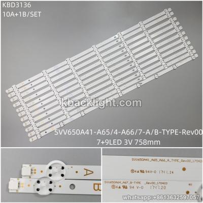 KBD3136 SVV650A41-A65/4-A66/7-A/B-TYPE-Rev00/7+9-LED 3V758mm 10A+1B/ SET
