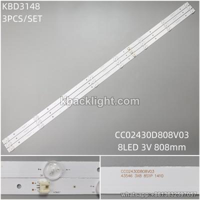 KBD3148 CC02430D808V03/8-LED 3V808mm 3PCS/SET