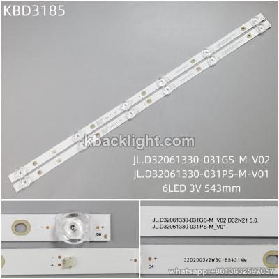 KBD3185 JL.D32061330-031GS-M-V02/JL.D32061330-031PS-M-V01/6-LED 3V543mm 2PCS/SET